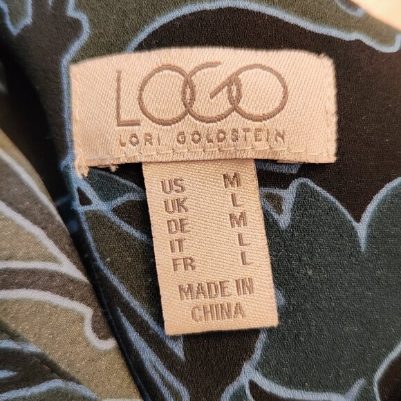 Logo by Lori Goldstein Floral Tiered Button Down Blouse, Size M, EUC! - Picture 5 of 5